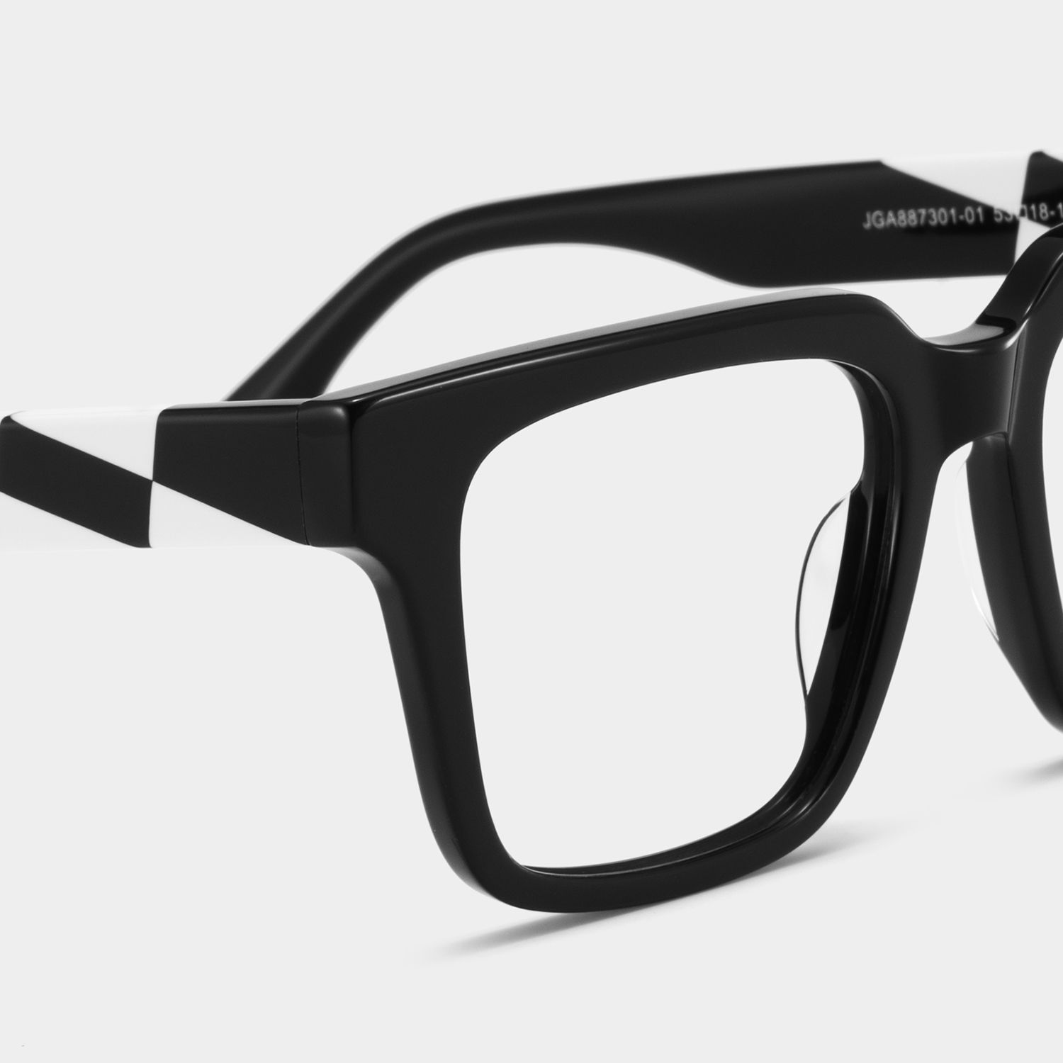 Harriet Square Black Frame Eyeglasses for Man| ZEELOOL Canada5