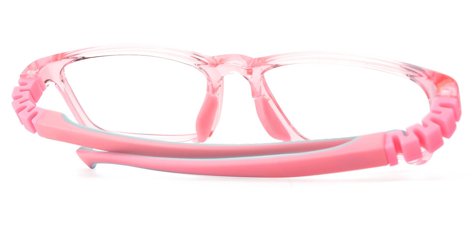 Arddin Rectangle Pink Frame Eyeglasses for Tweens3