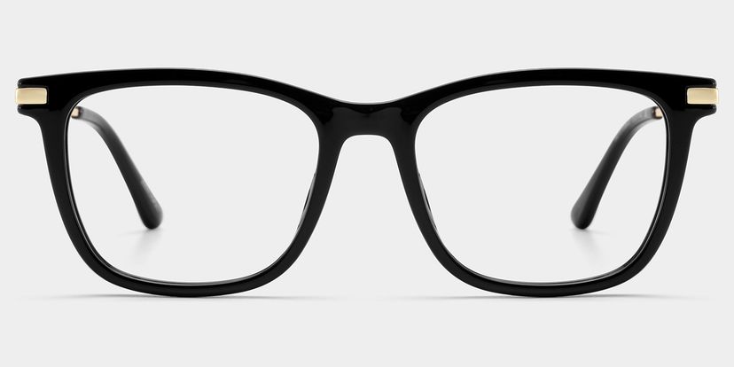 Selena Rectangle Black Glasses