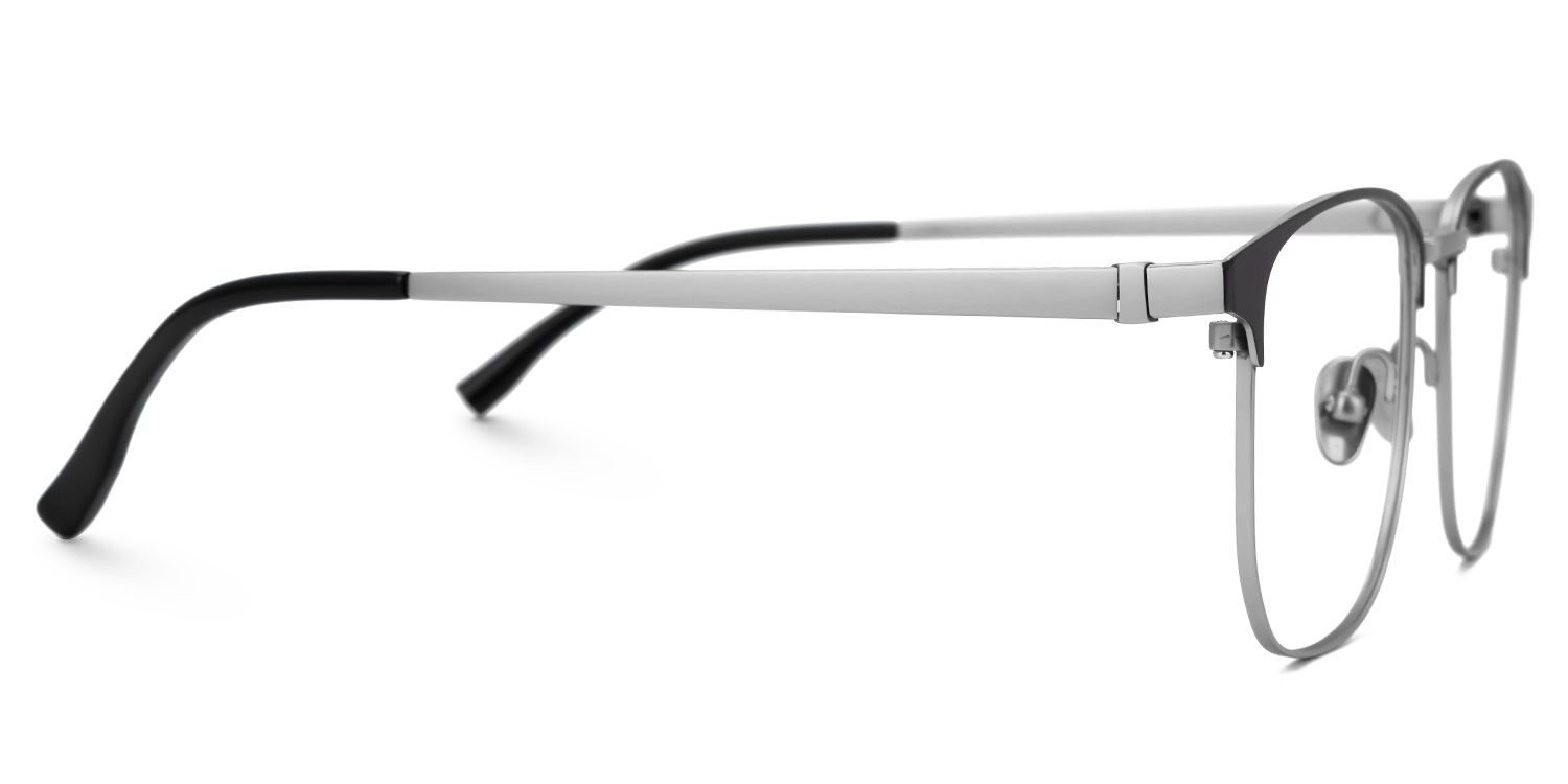 Rondon Titanium Rectangle Silver Frame Glasses | ZEELOOL Canada2