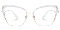 Mariely Cateye White Glasses1