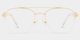 Emily Aviator Light Gold Glasses1
