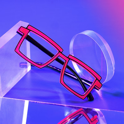 Zephyr Rectangle Red Glasses0