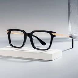 Sayoum Rectangle Black Glasses0