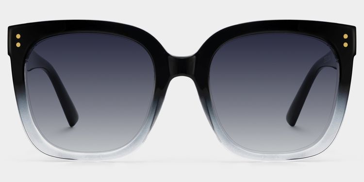 Ebony Square Black Clear Glasses