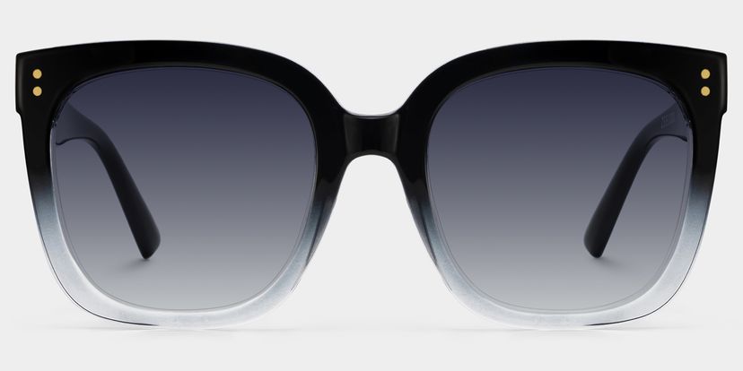 Ebony Square Black Clear Glasses