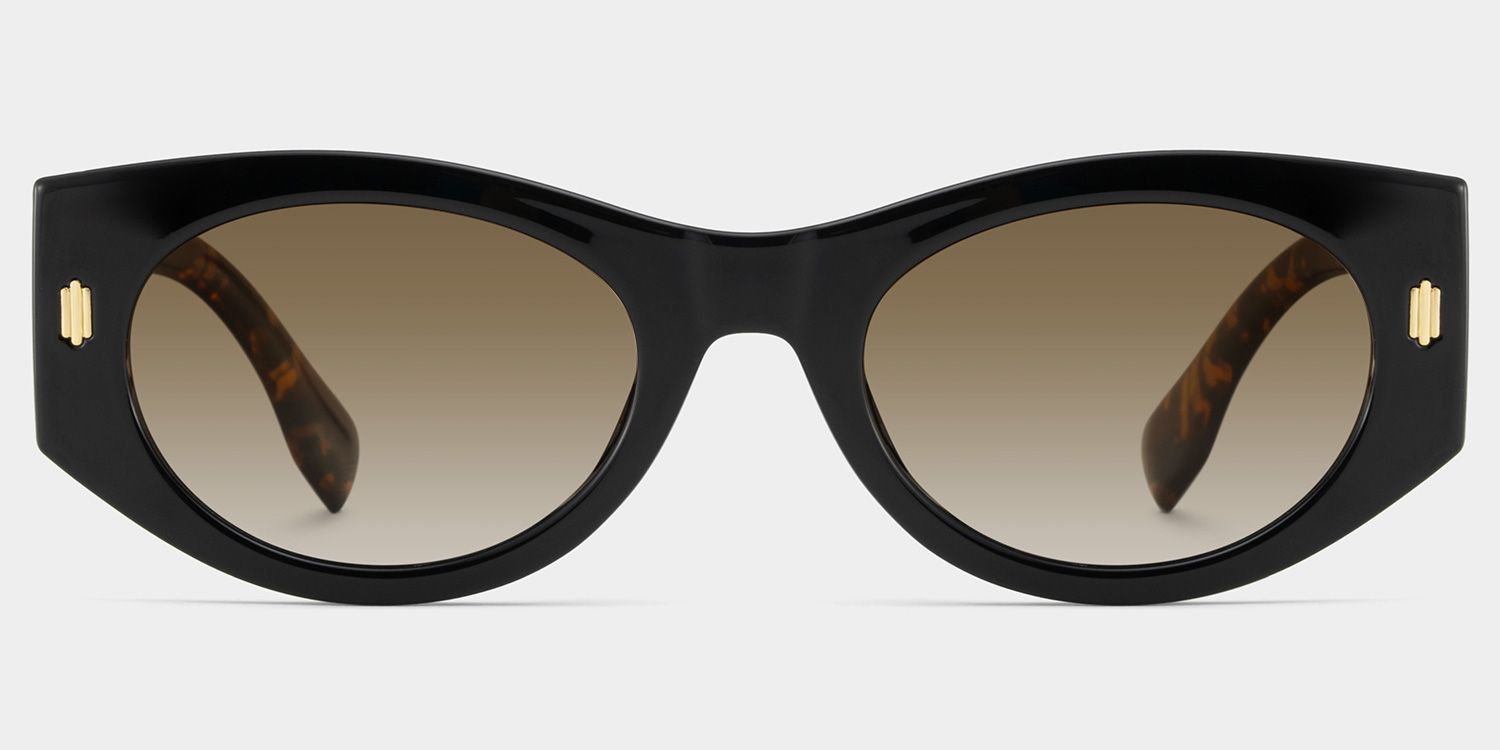 Reina Black Geometric Polarized Sunglasses for Driving | ZEELOOL CA0