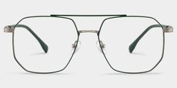 Logan Aviator Green Glasses1