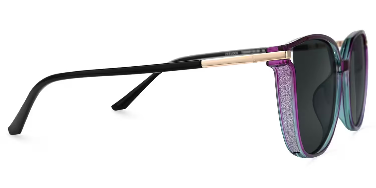 Rodz Square Purple Frame Sunglasses | ZEELOOL Canada2