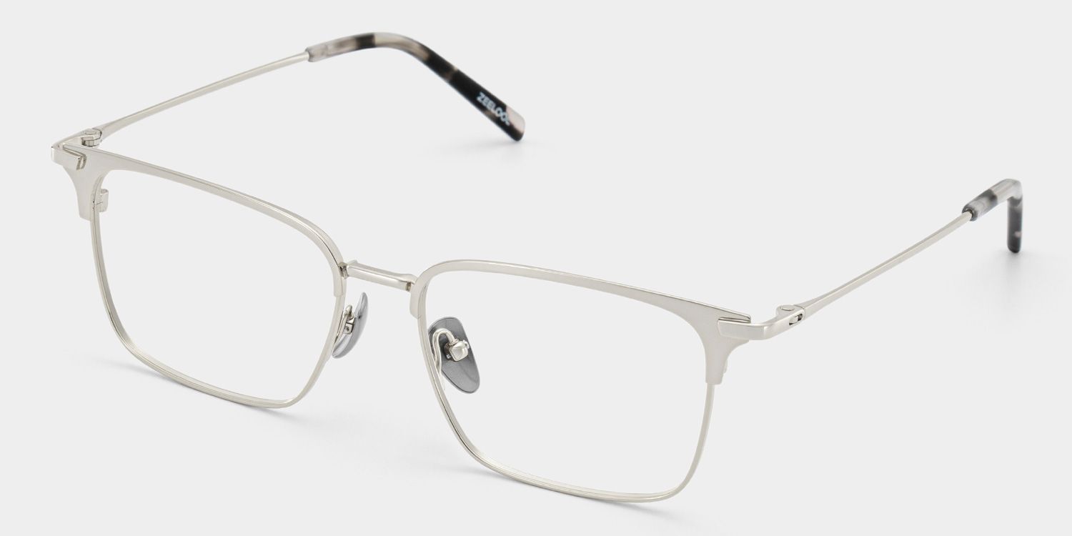 Maxwell Silver Flexible Titanium Eyeglass Frames for Men | ZEELOOL CANADA2