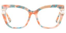 Kieran Rectangle Floral Glasses1