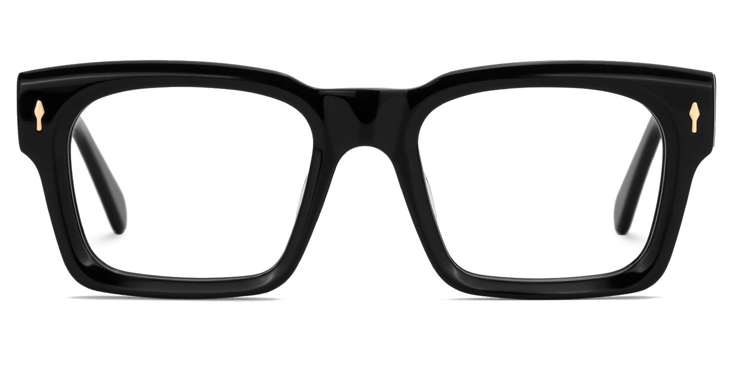 Rectangle Herman Black Frames Designer Glasses0