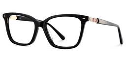 Theo Rectangle Black Glasses3