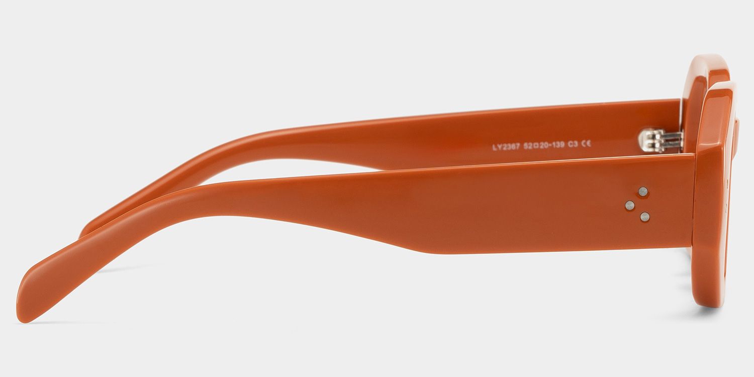 Soleil orange Frame Polarized Sunglasses with rectangle Style Online | ZEELOOL Canada3