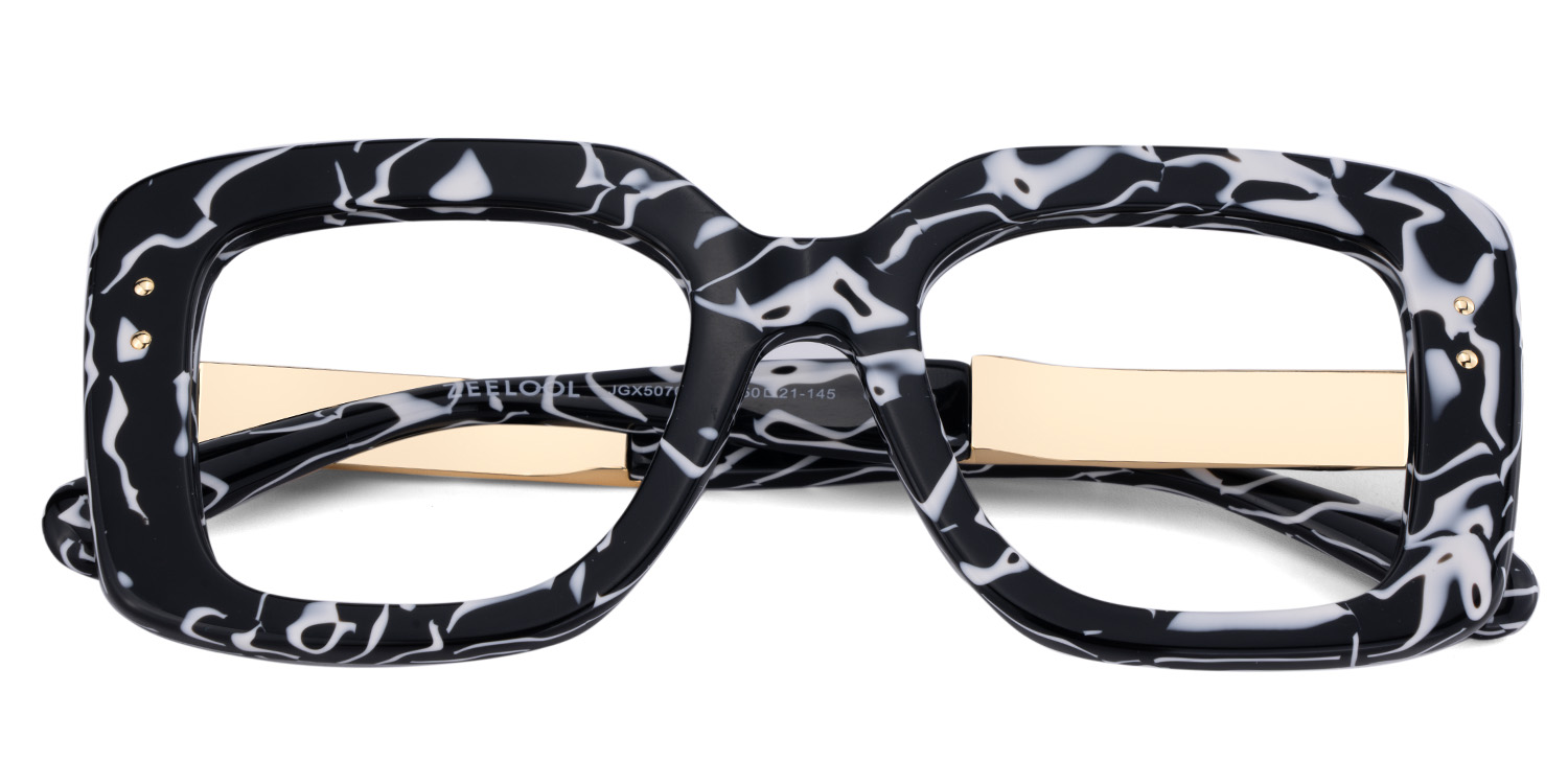 Yary Square Cow Pattern Glasses2