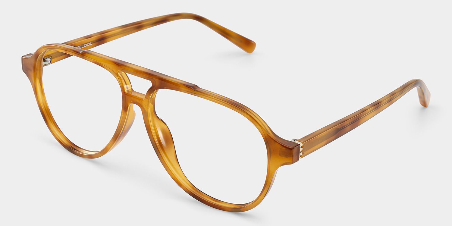 Drew Light Brown Tortoise Aviator Glasses for Teenager | ZEELOOL3