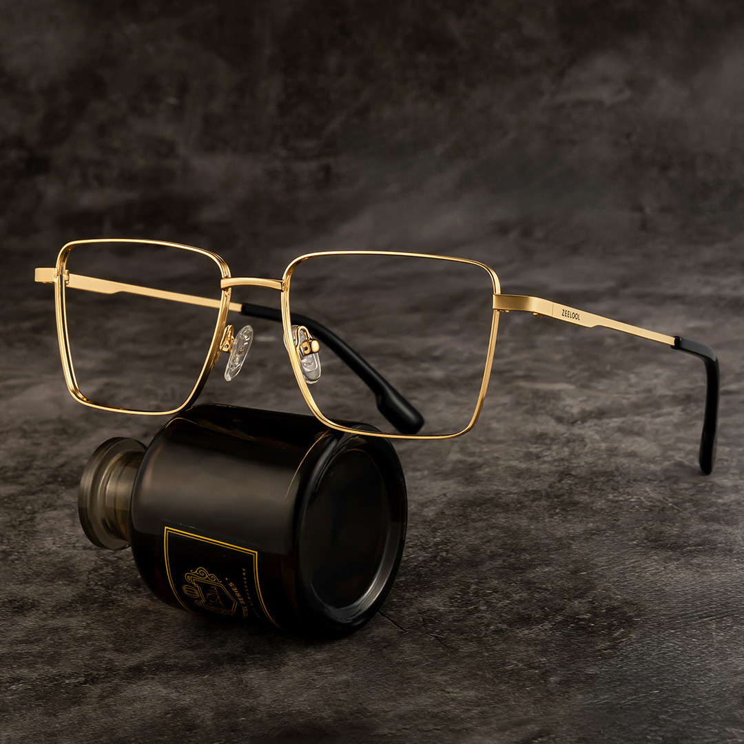 Shareef Square Gold Glasses0