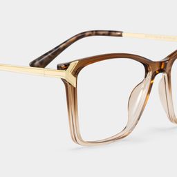 Mia Brown Square Glasses5