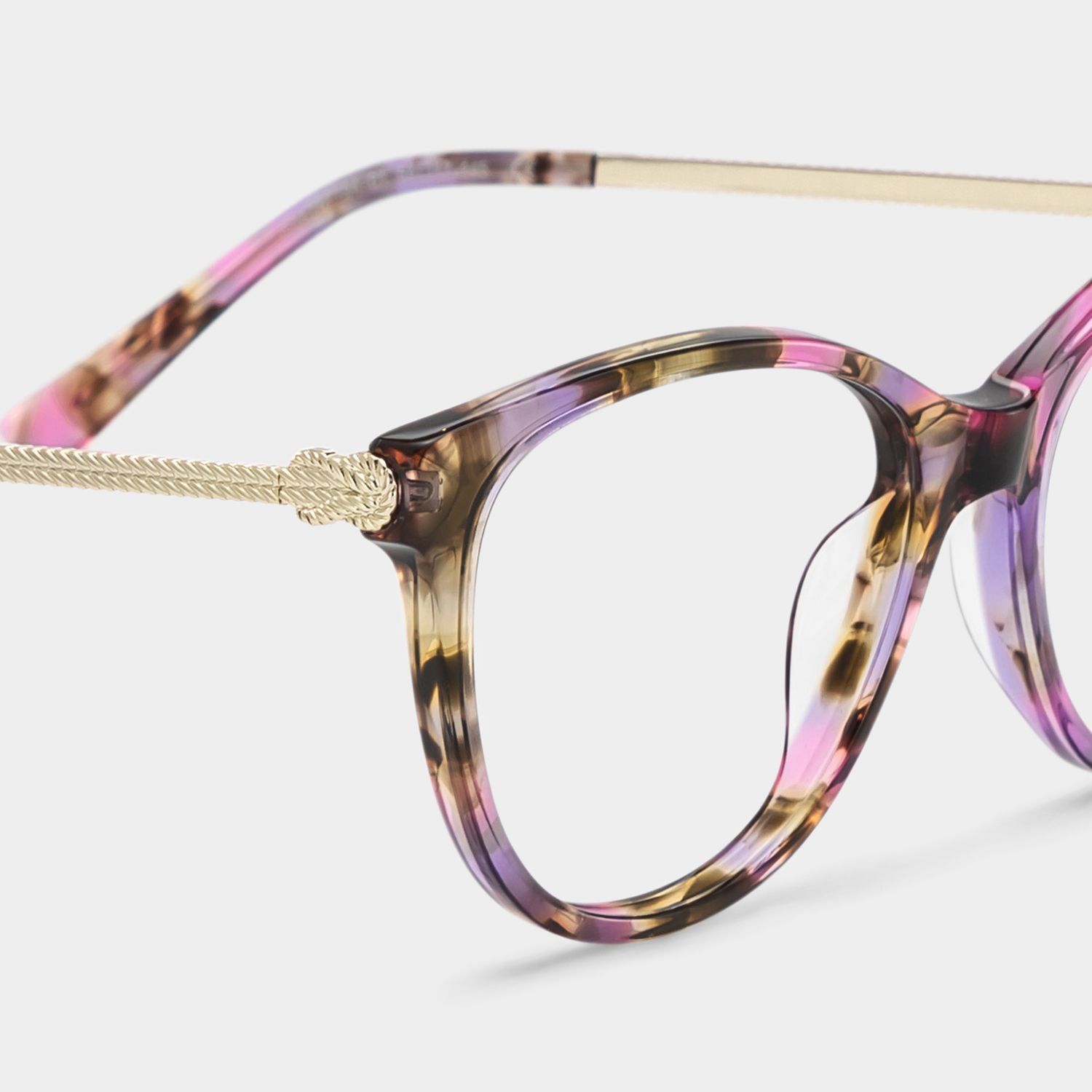 Eli Round Mixed Glasses Frames with Flowers for Women | ZEELOOL4