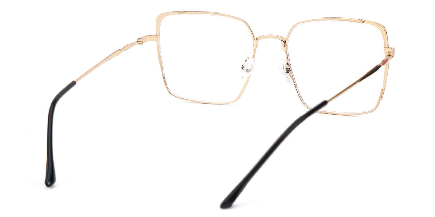 Baez Metal Red and Black Glasses Frames with Square Shape | ZEELOOL Canada3