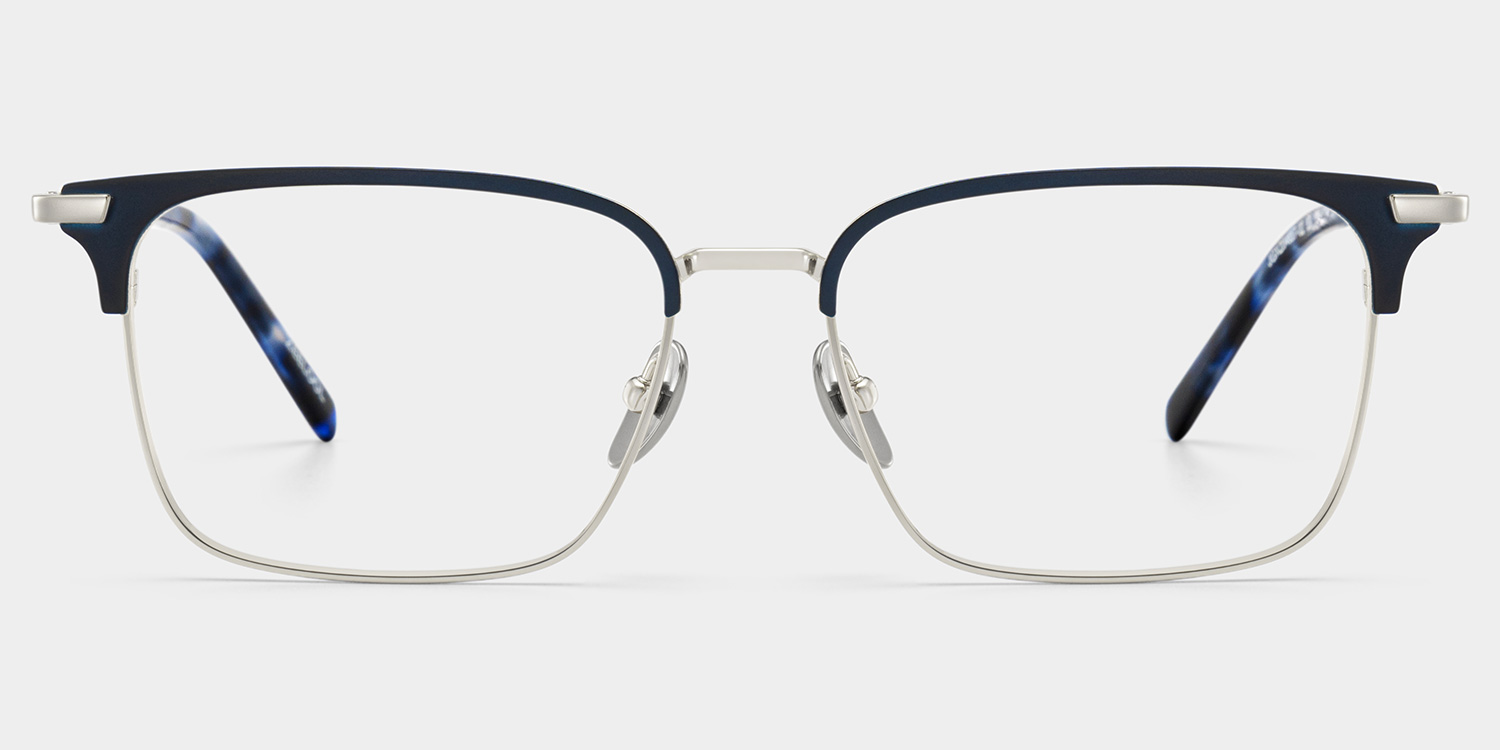 Maxwell Browline Blue Glasses