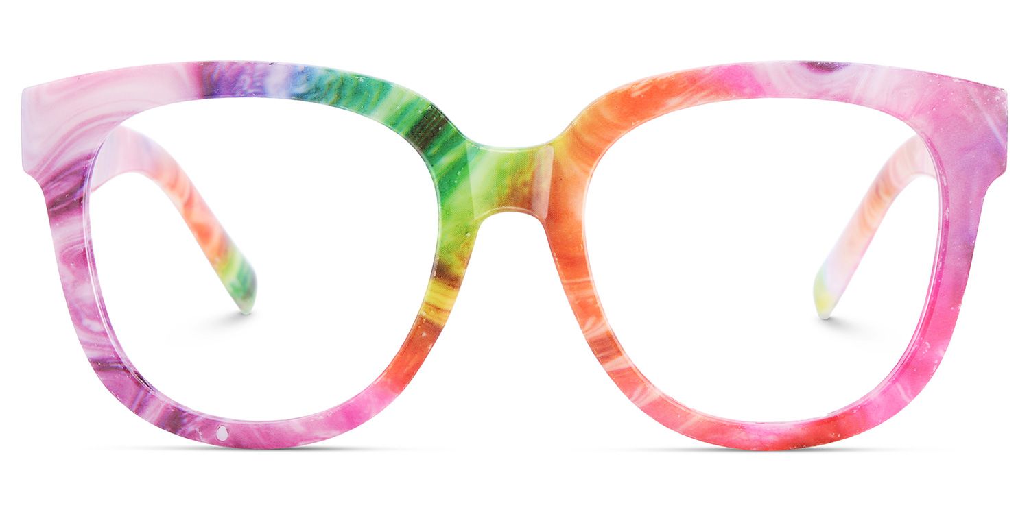 Multicolor Square Frame Glasses - Harrell on Sale | ZEELOOL Canada0