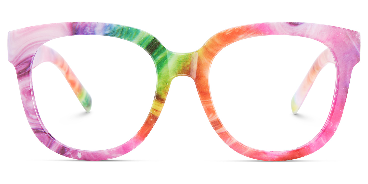 Multicolor Square Frame Glasses - Harrell on Sale | ZEELOOL Canada0