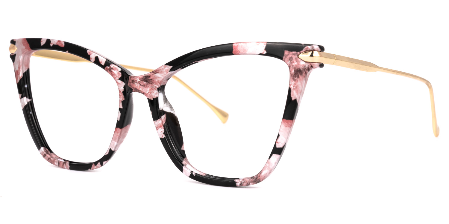 Hilary Butterfly Pink Floral Frame Eyeglasses | ZEELOOL Canada1