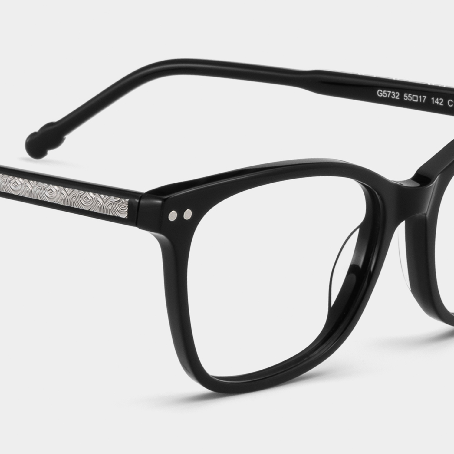 Marigold retro black frame glasses with Rectangle Frame Online | ZEELOOL4