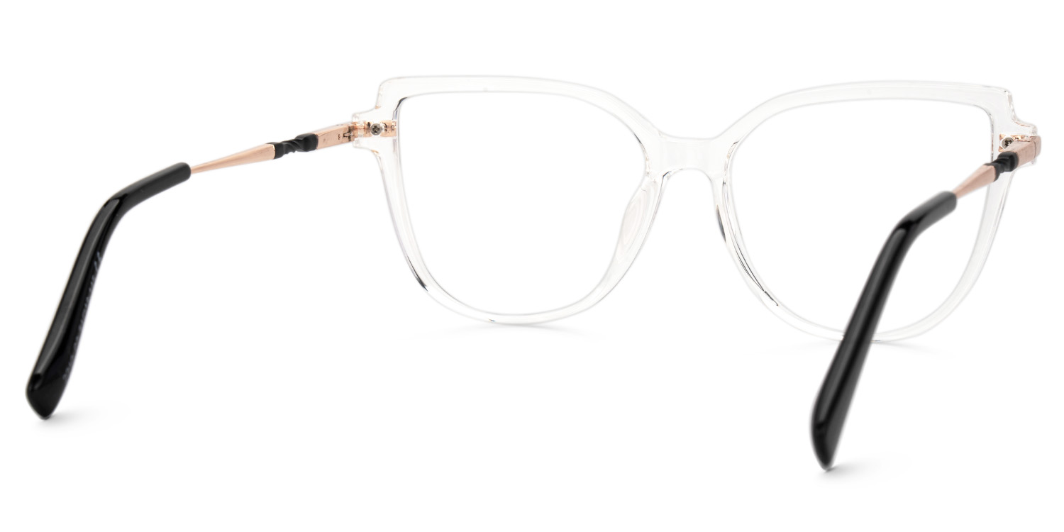 Eisan Thin Crystal Clear Eyeglasses with Cat eye | ZEELOOL Canada3