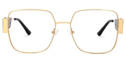Porsha Square Gold Glasses0
