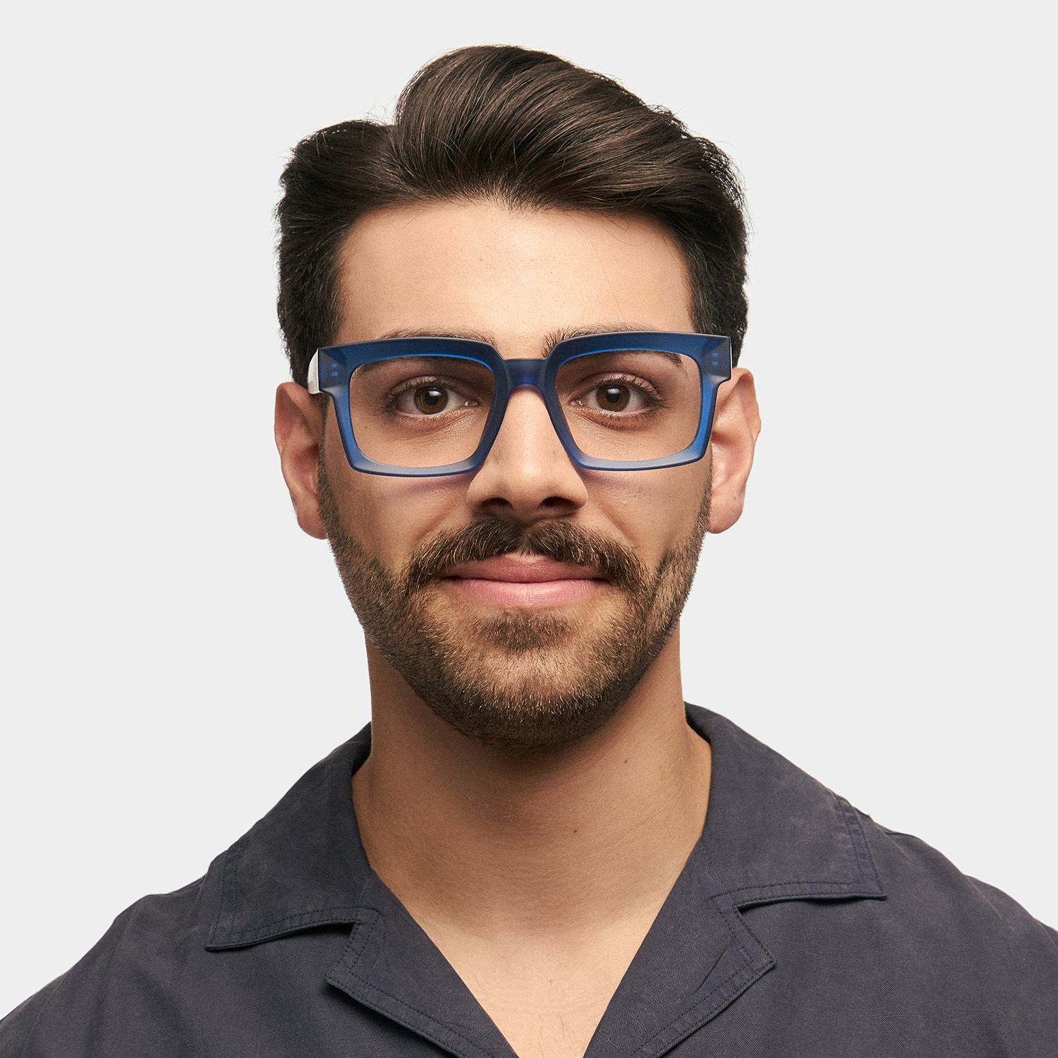 Amadeo TR90 Rectangle Blue Frame Glasses | ZEELOOL Canada0