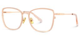 Ronan Rectangle Rose Gold Glasses2