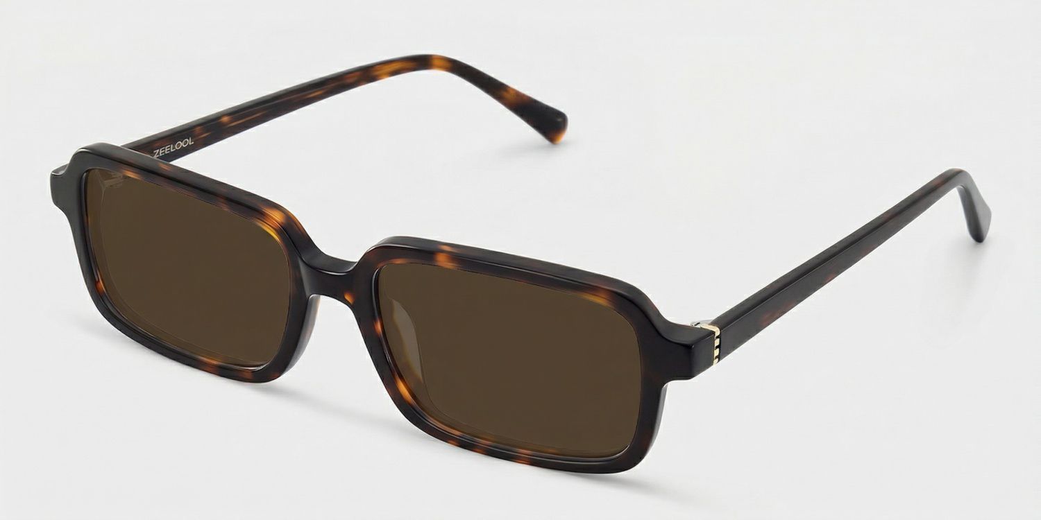Danielle Matte Brown Tortoise Rectangle Glasses | ZEELOOL2
