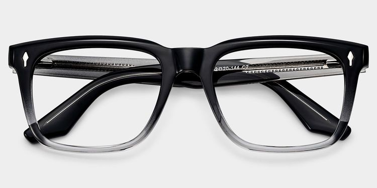 Fletcher Rectangle Black Glasses