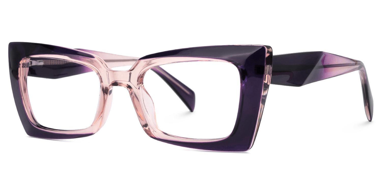Bueghly Rectangle Purple Glasses1