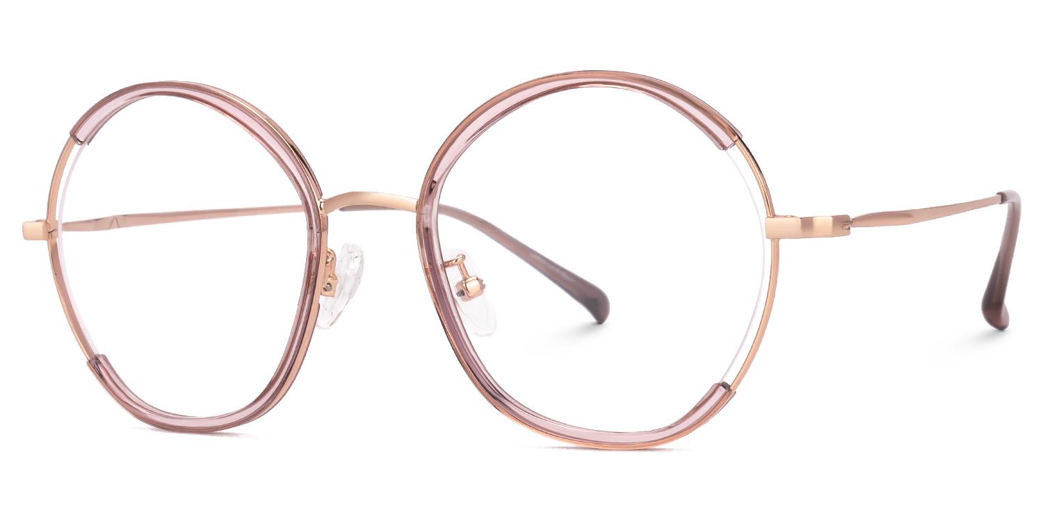 Pink Kiley Round Frame Eyeglasses | ZEELOOL Canada1
