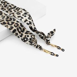 Vintage Trendy White Leopard Scarf Glasses Chain0