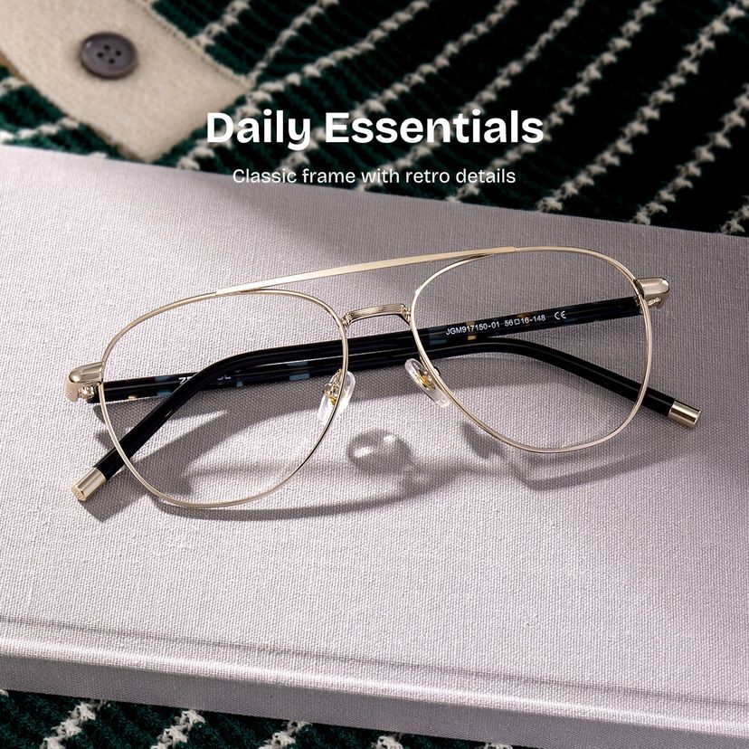 Calvin Aviator Gold Glasses
