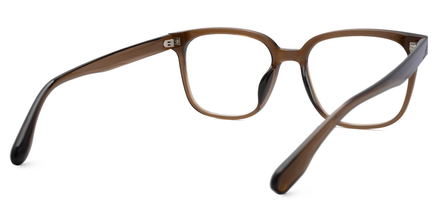 Oglesby Square Blue Light Blocking Glasses Brown Frame | ZEELOOL Canada2