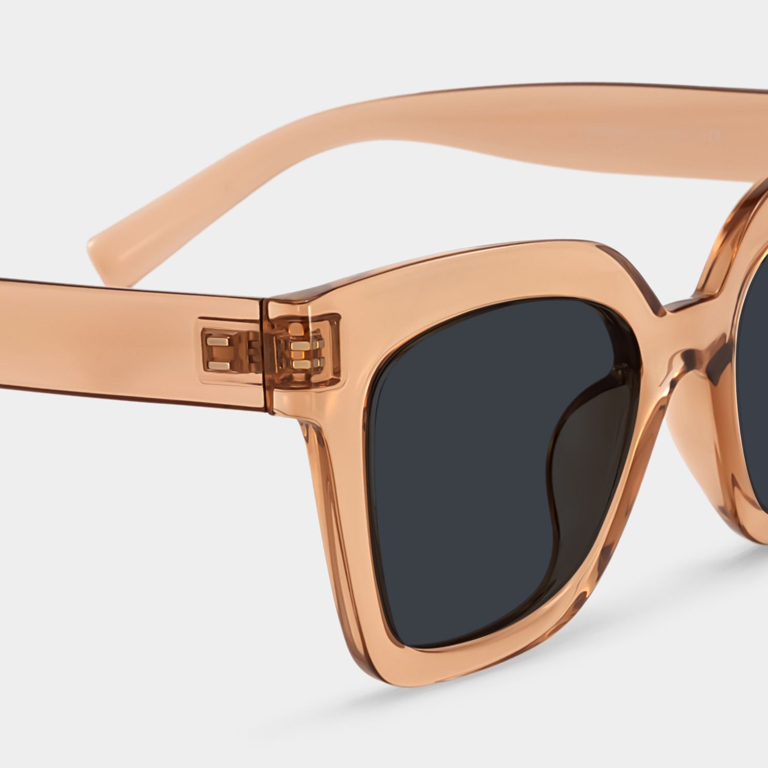 Square Malcolm Sunglasses with Beige Frames4