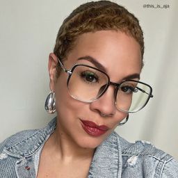 Joana Geometric Black-Clear Glasses5