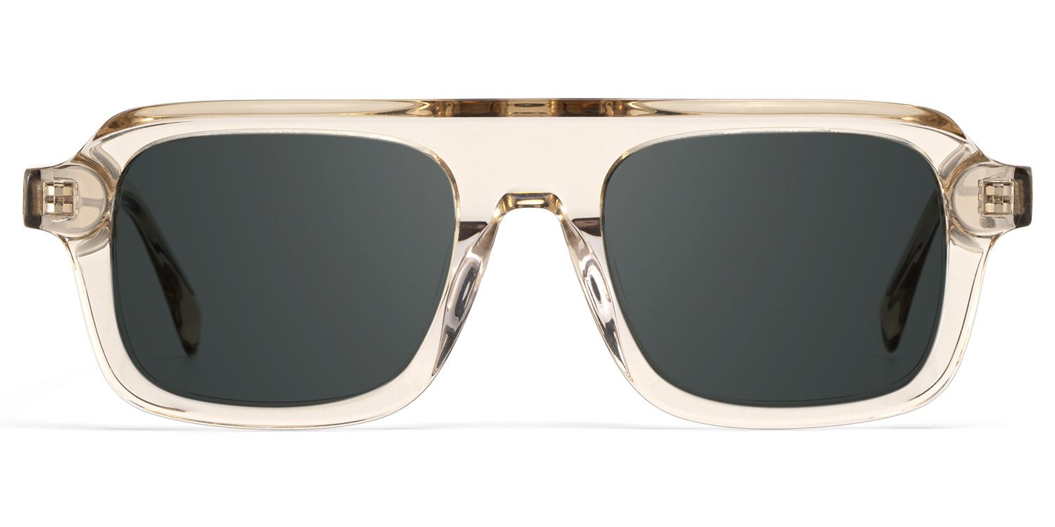 Nomad Rectangle Beige Sunglasses for Women & Men | ZEELOOL CA0