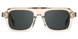 Nomad Beige Rectangle Sunglasses0