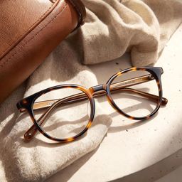 Allison Tortoise Round Glasses0