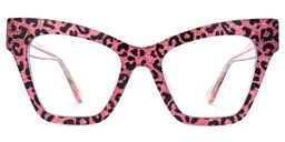 Ansyah Pink Leopard Cat eye Glasses1