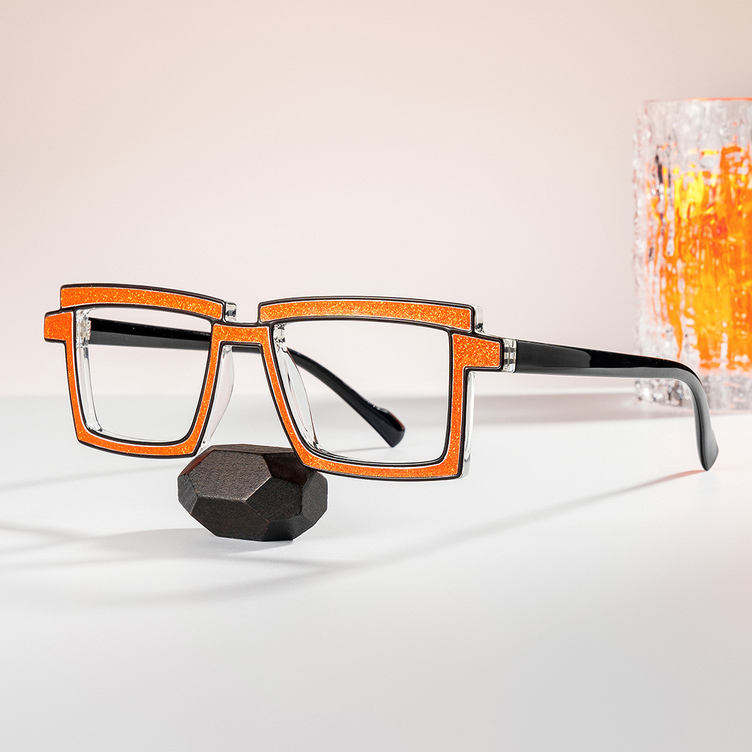Zephyr Orange Glasses in Cyberpunk Style Eyeglasses0