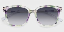 Jacqui Floral Square Glasses0