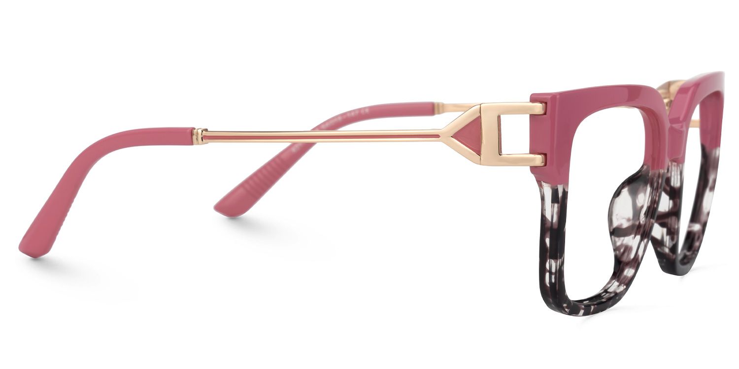 Juany Pink Eyeglasses with Square Shape | ZEELOOL Canada2