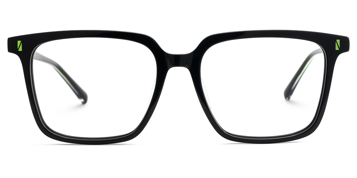 Delaine Acetate Black Frame Glasses with Rectangle Shape0
